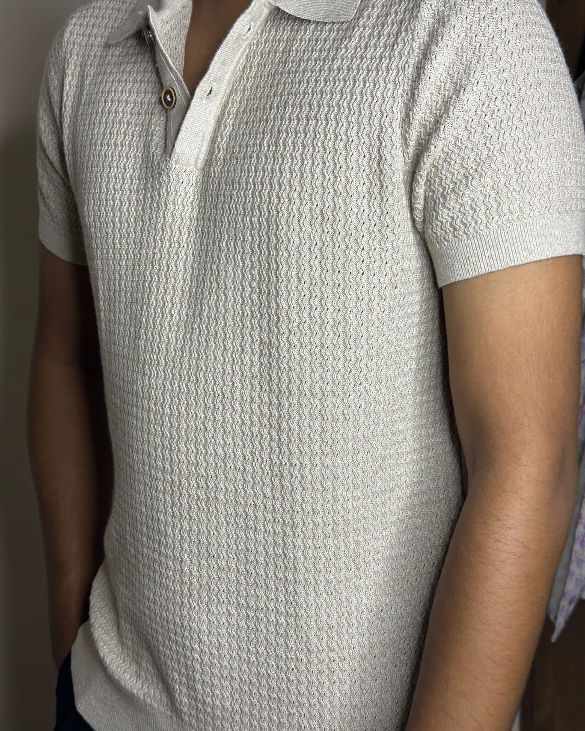 Stone Wave Knit Polo — view 1