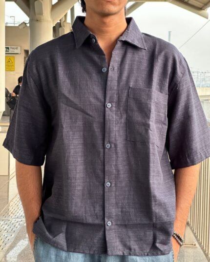 Slate Linen Oversized Shirt