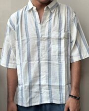 Cloud Stripe Linen Shirt
