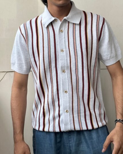 Spectrum Stripe Knit Polo
