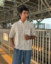 Palm Print Linen Shirt - Image 5