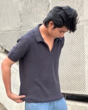 Noir Half-Zip Knit Polo - Image 2