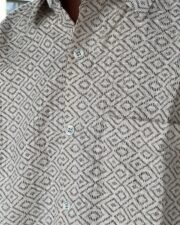 Ivory Diamond Print Oversized Shirt