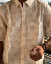Palm Print Linen Shirt - Image 4
