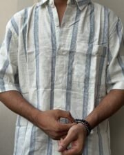 Cloud Stripe Linen Shirt - Image 3