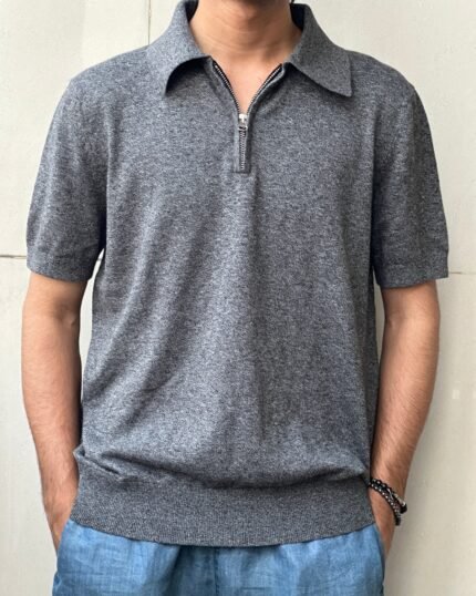 Shadow Half-Zip Knit Polo
