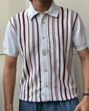 Spectrum Stripe Knit Polo - Image 5