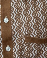 Caramel Diamond Knit Polo - Image 2