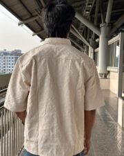 Ivory Jacquard Oversized Shirt - Image 3